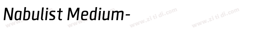 Nabulist Medium字体转换